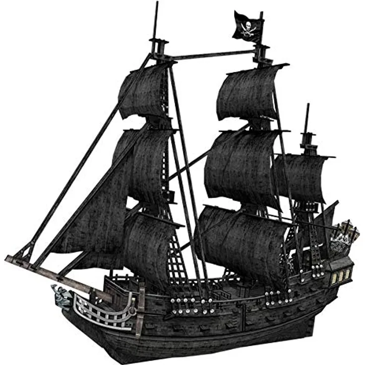CubicFun 3D Puzzle Piratenschiff Modell Schiffs und Segelboot Schiffsset für Erwachsene, Groß und schwer Queen Anne's Revenge, 308 Stück