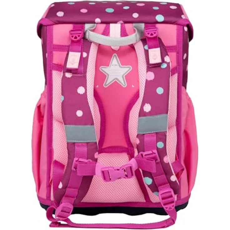 Belmil Schulranzen Kinderrucksack Maxi, ergonomisches 5-tlg. Set mit Brustgurt und 22 L Stauraum, wasserabweisend, reflektierende Elemente, ergonomische Rückenpolsterung – Bild 8