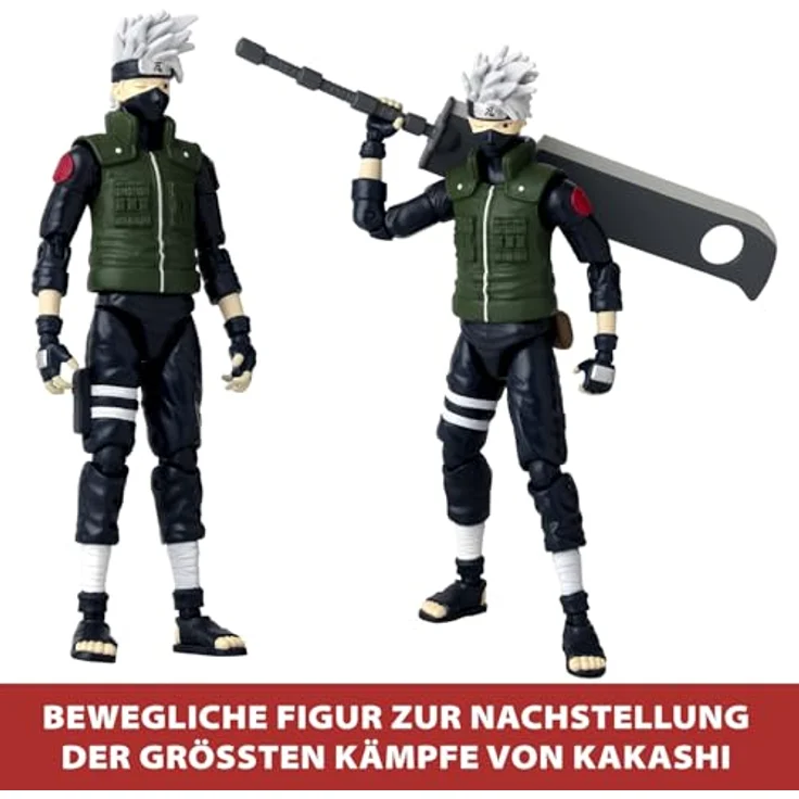 Bandai Anime Heroes Kakashi Hatake Figur 17 cm, Gelenkige Actionfigur aus Naruto Shippuden mit Zubehör, Offizielle Lizenz – Bild 3