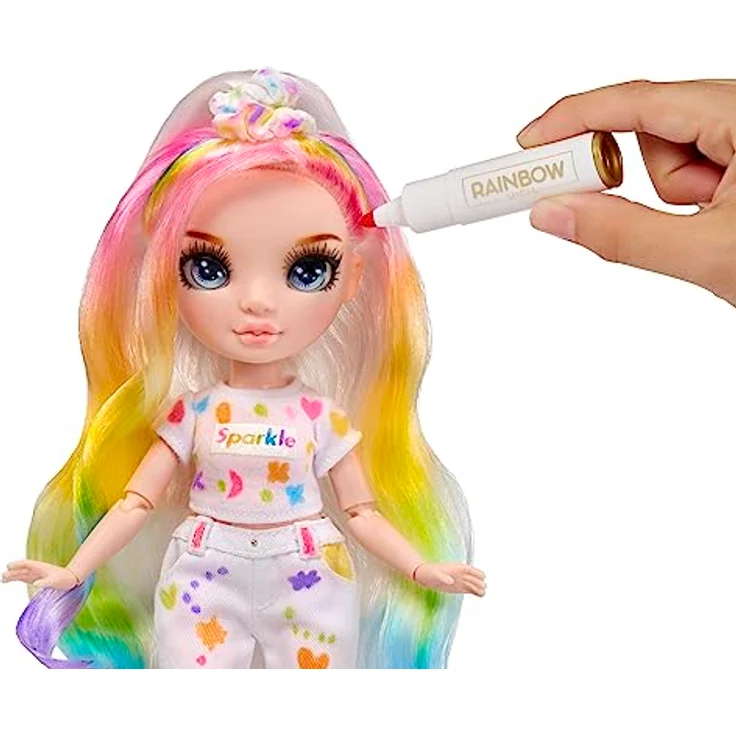 Rainbow High Color & Create Fashion Doll - Blue Eyes, Anziehpuppe mit DIY Möglichkeiten & auswaschbarer Farbe – Bild 4