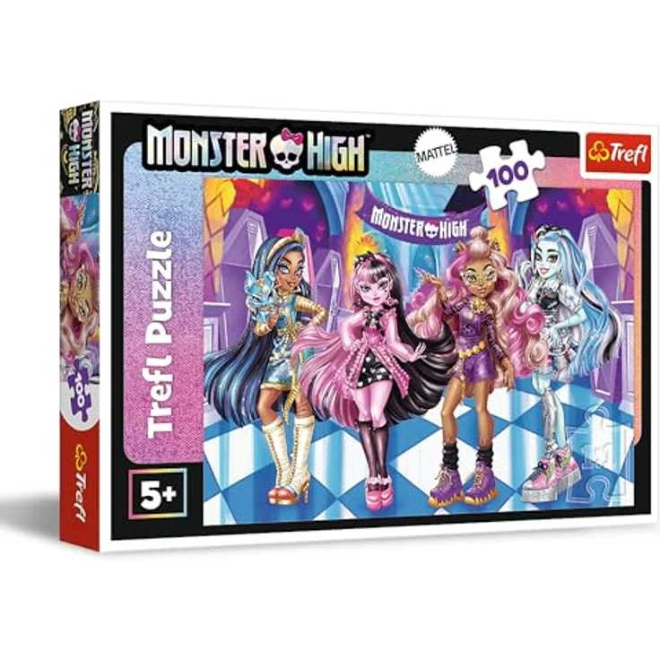 Trefl Puzzle 100 - Monster High, 100 Teile mit buntem Design zur Förderung von Konzentration und Kreativität – Bild 1