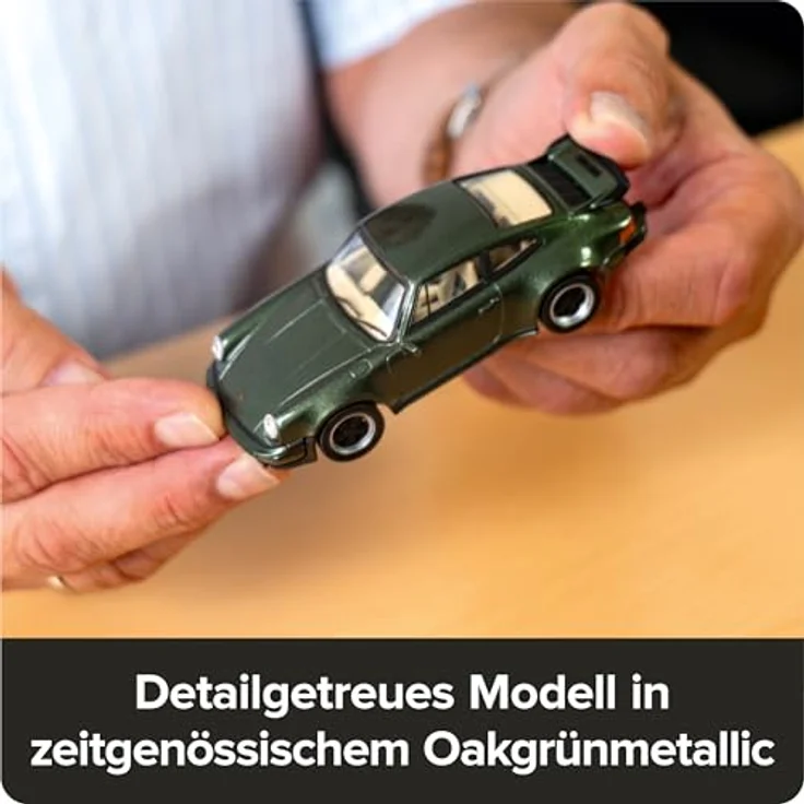 Franzis Verlag Adventskalender Bausatz Porsche 911 Turbo, Maßstab 1:43 in Oakgreen mit Begleitbuch, für Altersklasse ab 14 Jahre – Bild 6