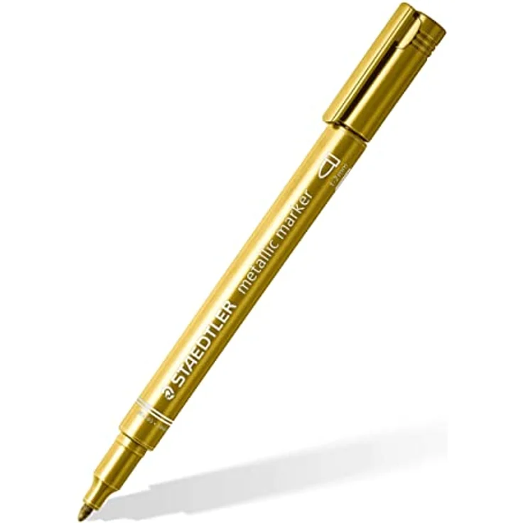 STAEDTLER Metallic Marker, für deckendes Schreiben und Dekorieren, Hohe Qualität, 5 Farben inklusive Gold und Silber, 8323-S BK5 – Bild 2