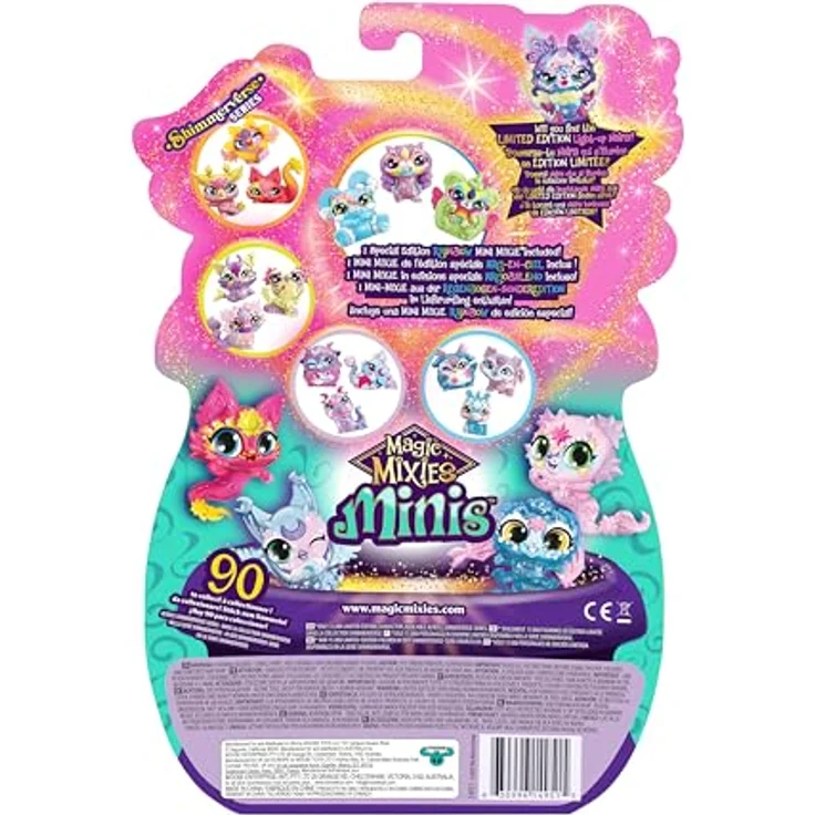 Moose Toys Magic Mixies Minis Shimmerverse-Serie, Sammelpackung mit 9 Mini-Mixies, inkl. 2 versteckten Figuren, magisches Sprudelkessel-Auspackerlebnis, 5 neue Zauberkräfte, 90 zum Sammeln – Bild 3
