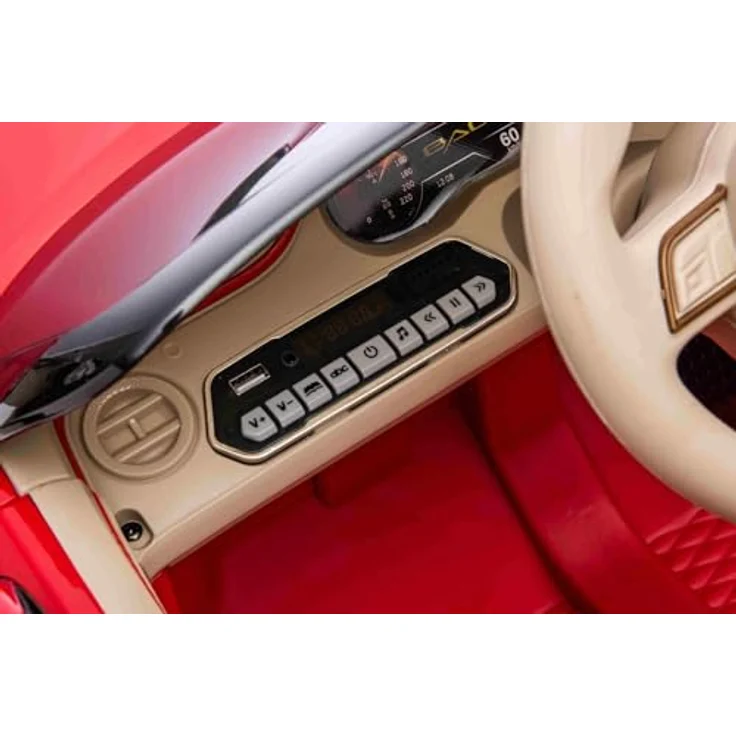 Beneo Motors Elektrisches Kinderauto Bentley Bacalar 12V, rot, mit Fernbedienung, LED-Beleuchtung, USB/AUX-Anschluss, Federung und Flügeltüren – Bild 4