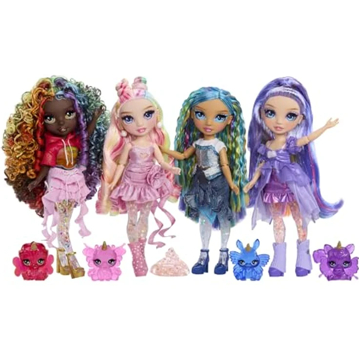 Rainbow High Anziehpuppe Rainbow Shimmers, Slime Fashion Doll mit Glitzer, Skyler (blau) – Bild 5