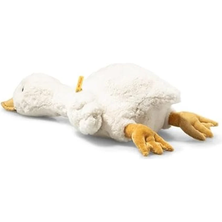 Steiff Gilda Gans, 47cm liegend, kuschelweiches Stofftier aus Plüsch, waschmaschinenfest, ideal zum Spielen & Kuscheln, weiß – Bild 4