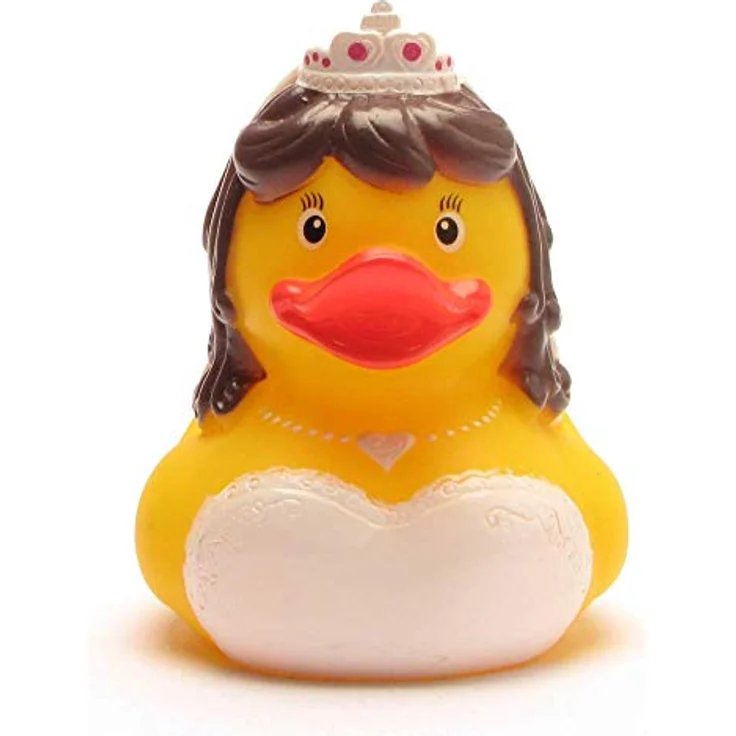 Duckshop Badeente - personalisierbar (Braut Ente), mit eigenem Wunschtext bis 10 Zeichen, 8 cm aus Vinyl – Bild 5