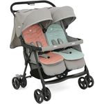 Joie Aire Twin Nectar und Mineral Zwillingswagen - Leichtes Aluminiumgestell, flachliegender Sitz, verstellbare Sitze, grau - Preisvergleich