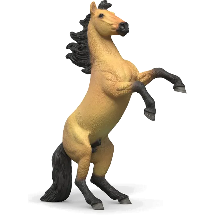 Schleich Mustang Hengst steigend, Horse Club Figur mit beweglichen Beinen, 12 x 4 x 15,5 cm
