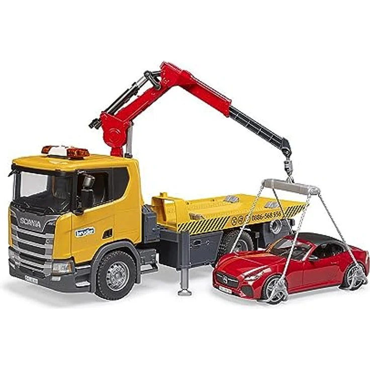 bruder 03552 - Scania Super 560R Abschlepp-LKW mit Light & Sound Modul, Roadster - 1:16 Fahrzeuge, Abschleppwagen, Pannenhilfe, Abschlepper, Transporter, Cabrio, Spielzeug ab 4 Jahre – Bild 2