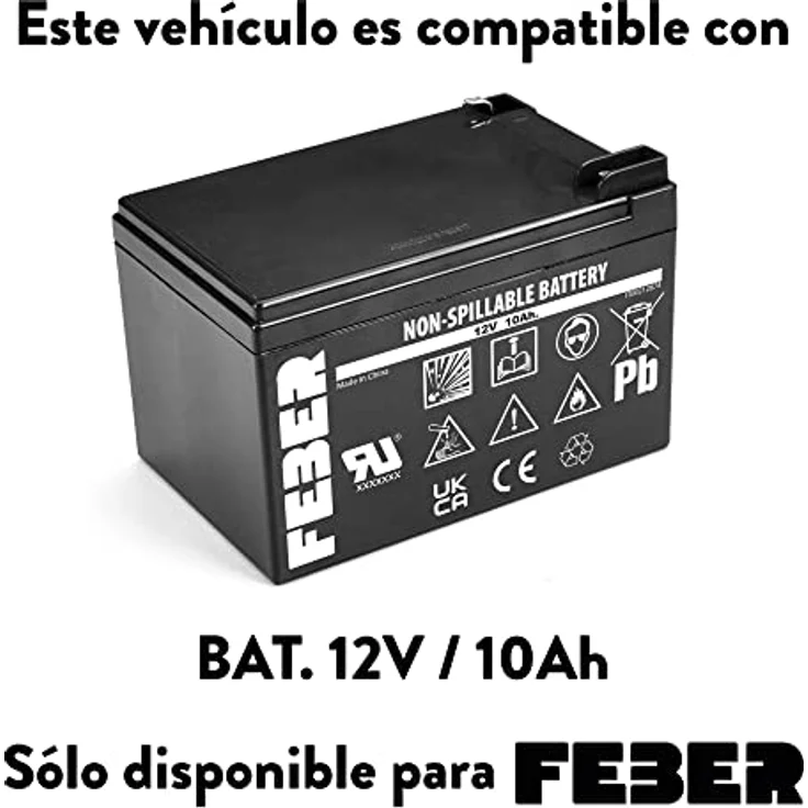 Feber Famosa X-Storm Elektrospielzeugfahrzeug, 12V für Kinder, 2 Sitze, grau, Mehrfarbig, geeignet für 3 bis 8 Jahre – Bild 6