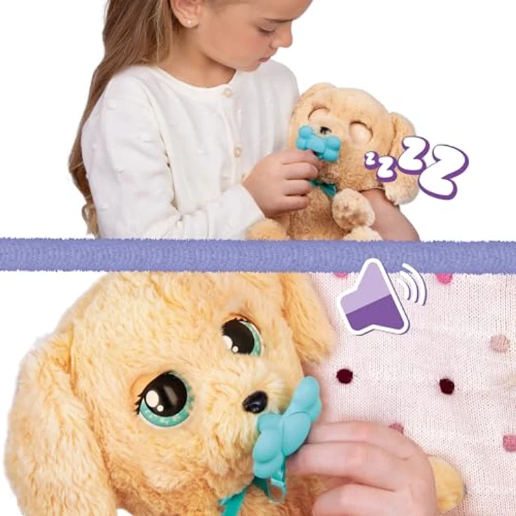 IMC TOYS Baby Paws Labrador Teddy, Kuscheltier mit personalisiertem Zubehör und Schlafgeräuschen, Mehrfarbig, One Size – Bild 3