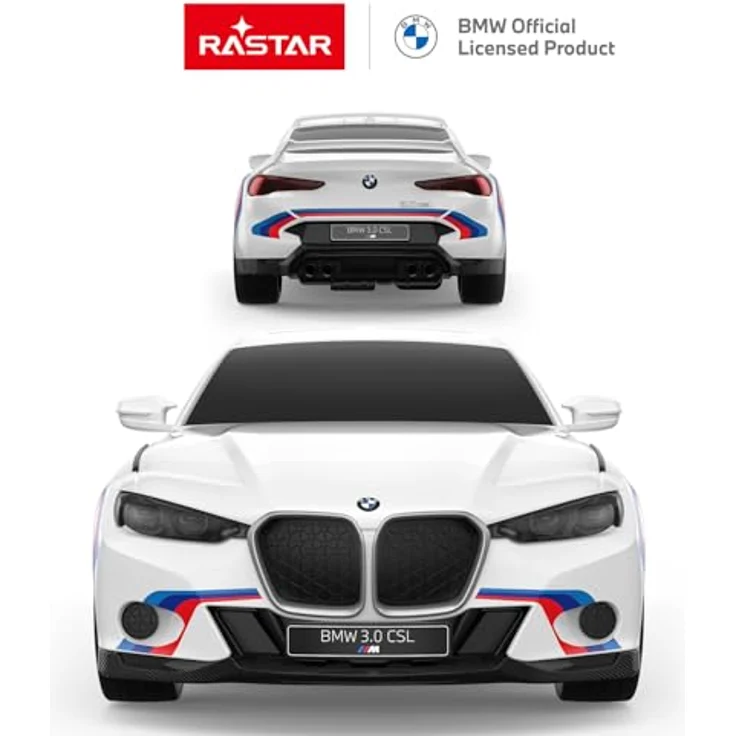 Samsung R/C 1:24 BMW 3.0 CSL, ferngesteuertes Modellauto in Weiß – Bild 3