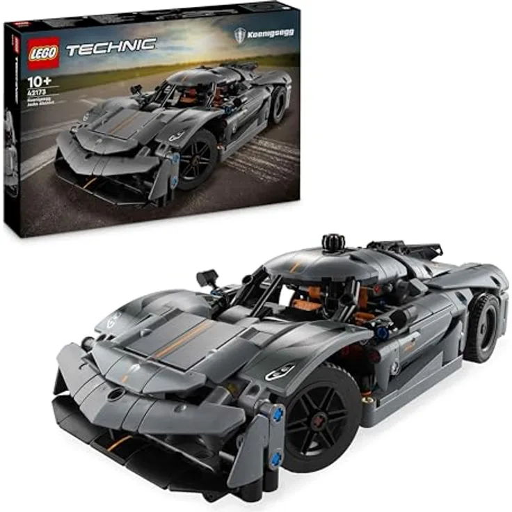 LEGO Technic Koenigsegg Jesko Absolut Supersportwagen in Grau, Bauspielzeug für Jungen und Mädchen, Spielzeugauto für Kinder, Geschenk für Autofans, Dekoration für das Kinderzimmer 42173