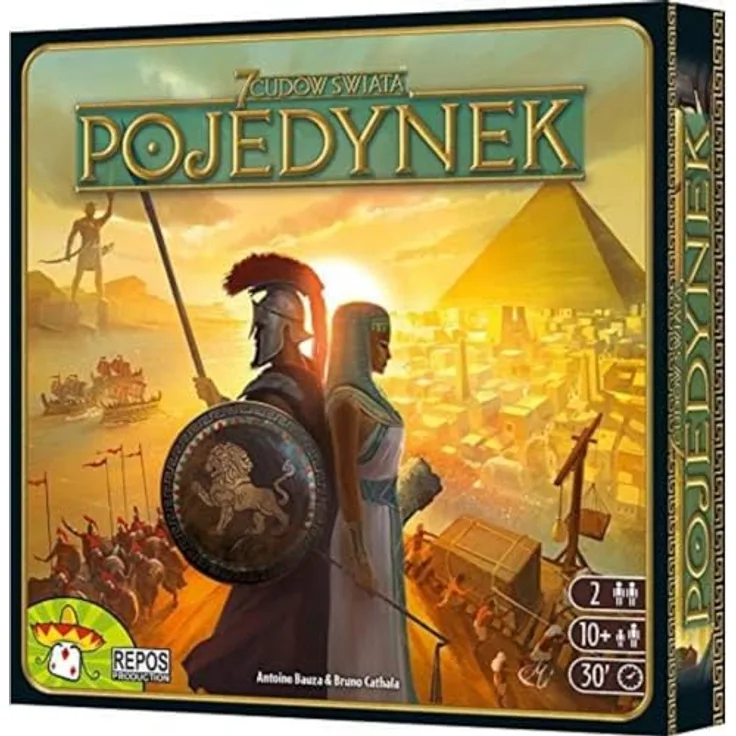 Repos Production 7 Weltwunder: Duell, Brettspiel für 2 Spieler, ab 10 Jahren, Spielzeit 30+ Minuten, strategisches Duell um Zivilisationssieg