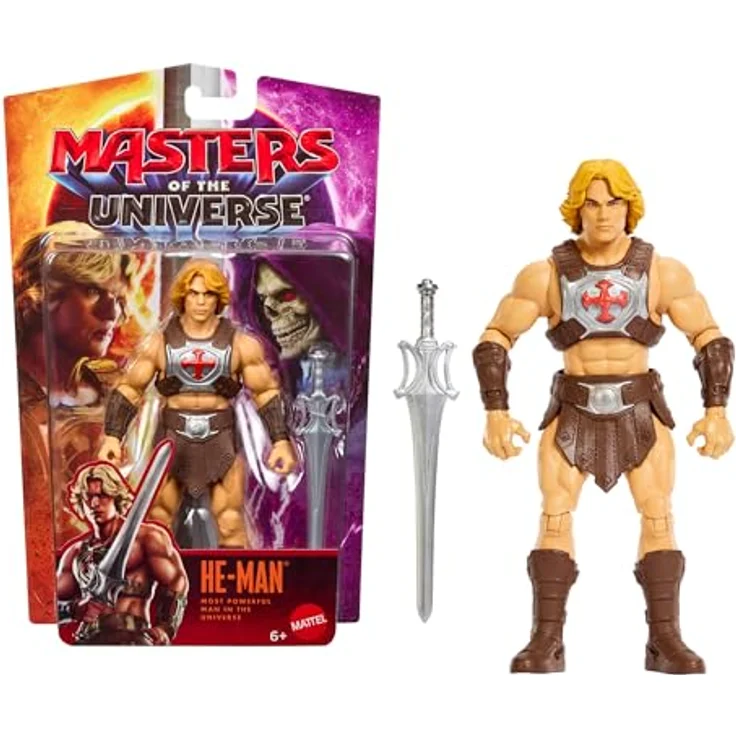 Mattel Masters of the Universe 2026 Movie Actionfigur He-Man, 14 cm mit 14 beweglichen Gelenken und Schwert der Macht – Bild 1