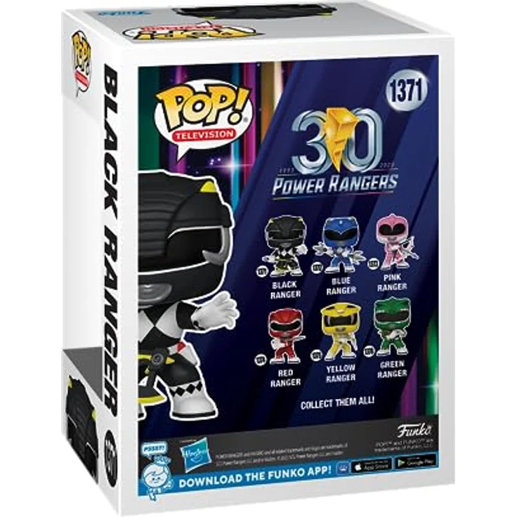 Funko Pop! TV: Mighty Morphin Power Rangers 30th - Black Ranger - Vinyl-Sammelfigur 9,5 cm - Geschenkidee für Power Rangers TV Fans – Bild 3