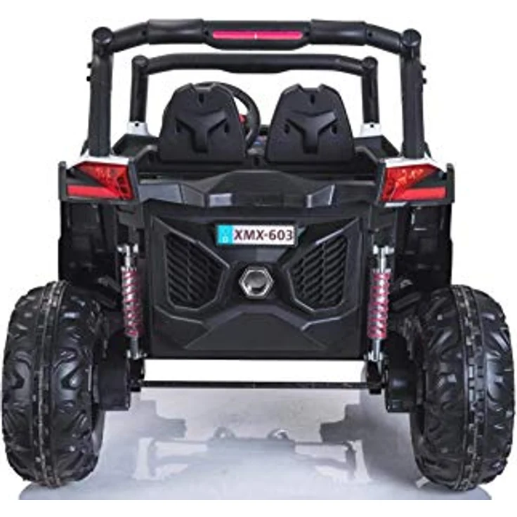 RIRICAR Buggy Kinder elektroauto 12V 2 Sitzer, NEU RSX Elektro Buggy für Kinder, Weiss, mit 2,4-GHz Fernbedienung, Allradantrieb, 2x12 V Batterie – Bild 3