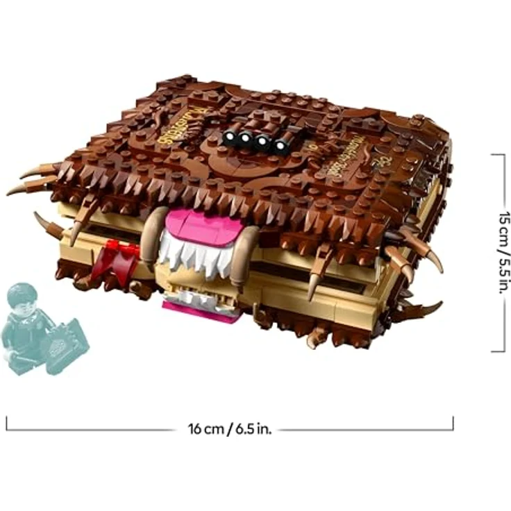 LEGO Harry Potter™ 76449 Beißendes Monsterbuch der Monster Bausatz, 518 Teile, interaktives Spielzeug mit Rückziehfunktion, Mehrfarbig – Bild 9