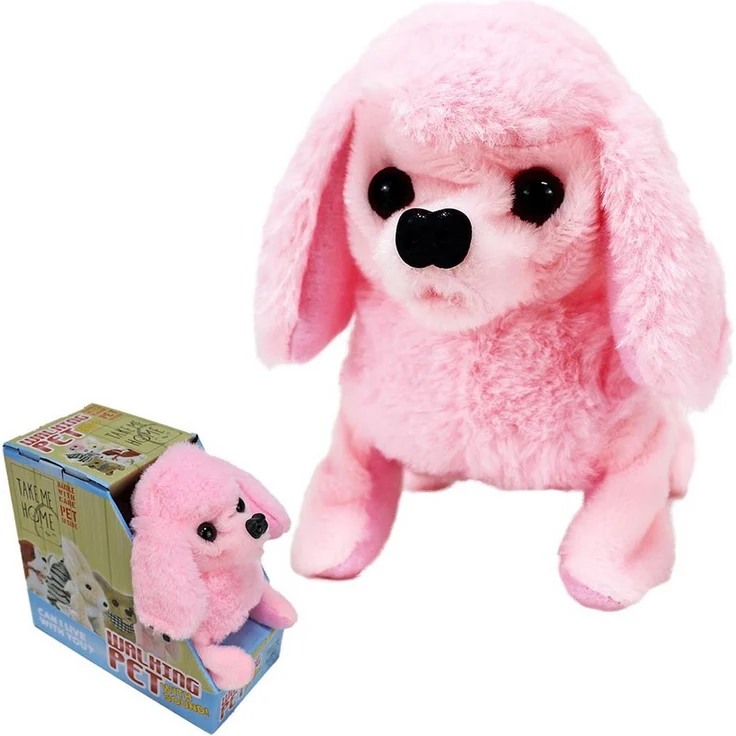 OTTO Kuscheltier Take Me Home Pudel Hund laufend mit Sound rosa - ca. 15,5 cm