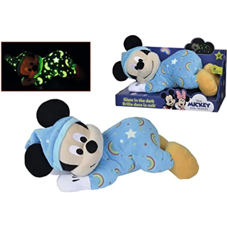 Disney Mickey, 30 cm, Plüsch, Leuchtend, ab 0 Monaten