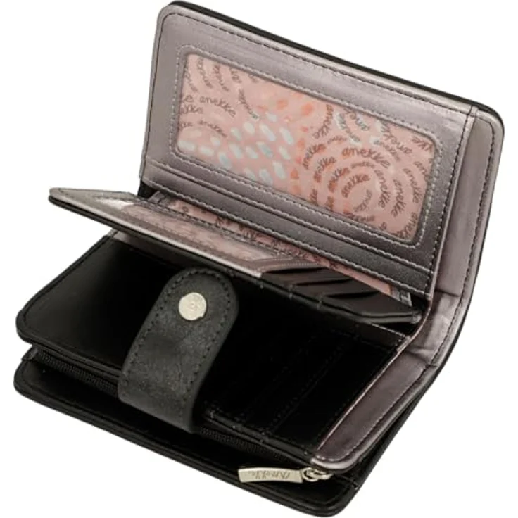 Anekke Geldbörse Peace & Love Nature Sixties RFID Wallet M, mit RFID-Blocker Schutz, Black & White – Bild 2