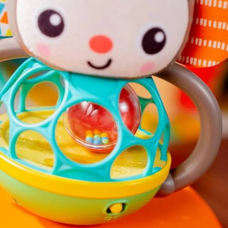 Bright Starts Grab & Giggle Monkey™ Multi-Sensory Toy, Greifspielzeug mit Sound und über 20 Geräuschen, für Babys ab 6 Monaten – Bild 4