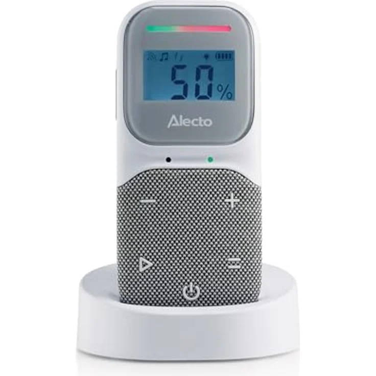 Alecto DBX150 - DECT Audio Babyphone mit Projektor, Nachtlicht, Schlafliedern und Temperaturanzeige - Weiß/Grau – Bild 2