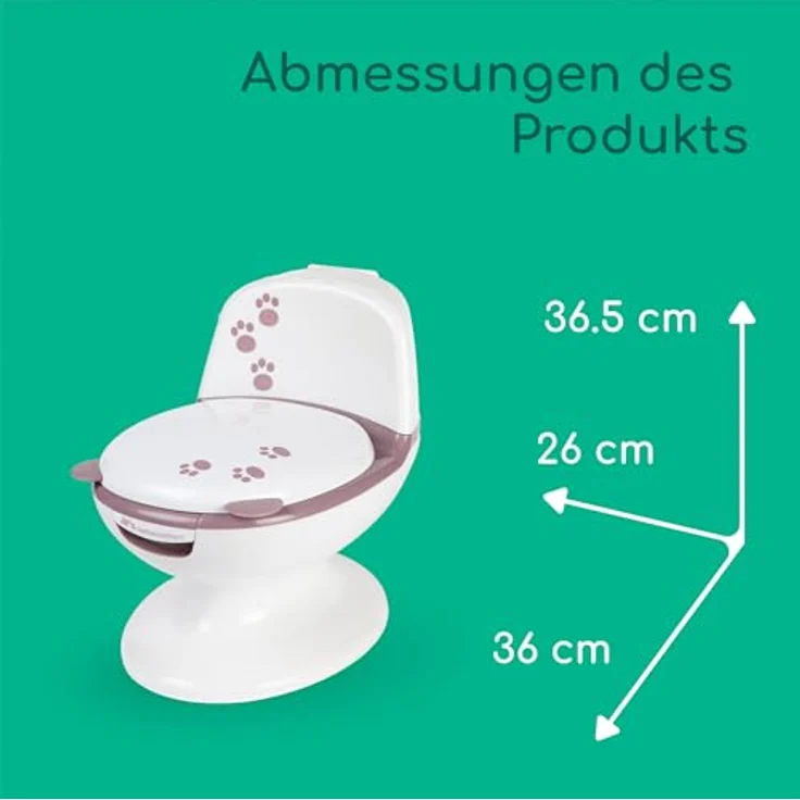 bebeconfort Mini-Toilette mit Spültaste und Spülgeräuschen, pink, rutschfester Boden und herausnehmbare Schüssel – Bild 3