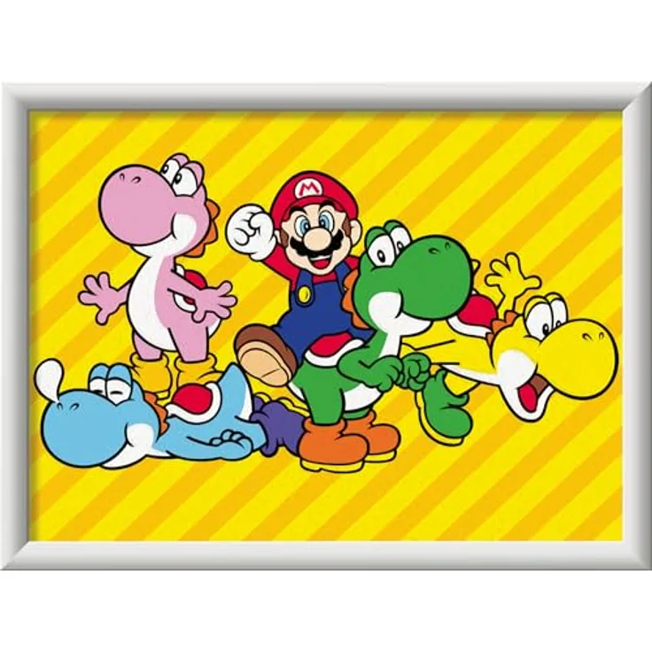 Ravensburger Malen nach Zahlen CreArt Super Mario, mit farbigen Motivlinien, inkl. 14 Acrylfarben, für Kinder ab 9 Jahren, Made in Europe