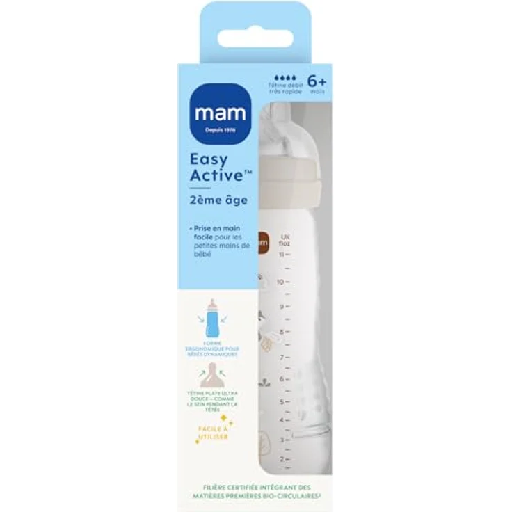 MAM Babyflasche (330 ml) mit innovativer Anti-Kolik-Technologie, pink – Bild 2