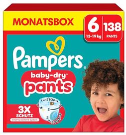 Pampers Baby-Dry Windeln Pants Größe 6, 14kg-19kg, 138 Stück