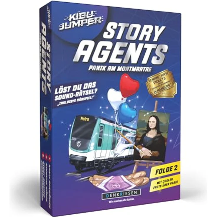 D&R Denkriesen KIBU JUMPER® - Story Agents - Panik am Montmartre - Paris - Folge 2, strategisches Kartenspiel für Erwachsene und ältere Kinder, nicht geeignet für Kinder unter 3 Jahren – Bild 1