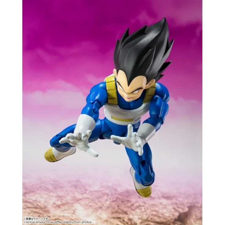 TAMASHII NATIONS Dragon Ball DAIMA Vegeta S.H.Figuarts Actionfigur, 14 cm, inklusive 4 austauschbarer Handgelenke und 3 Gesichtsteile – Bild 5