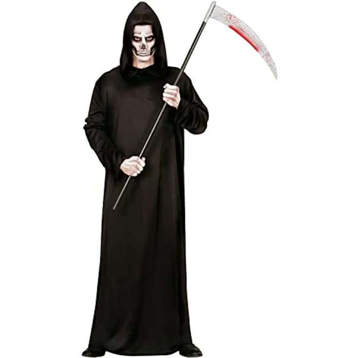 W WIDMANN MILANO Party Fashion - Kostüm Sensenmann, schwarzes Gewand, Grim Reaper, Totengräber, Faschingskostüme, Halloween, XXL – Bild 2