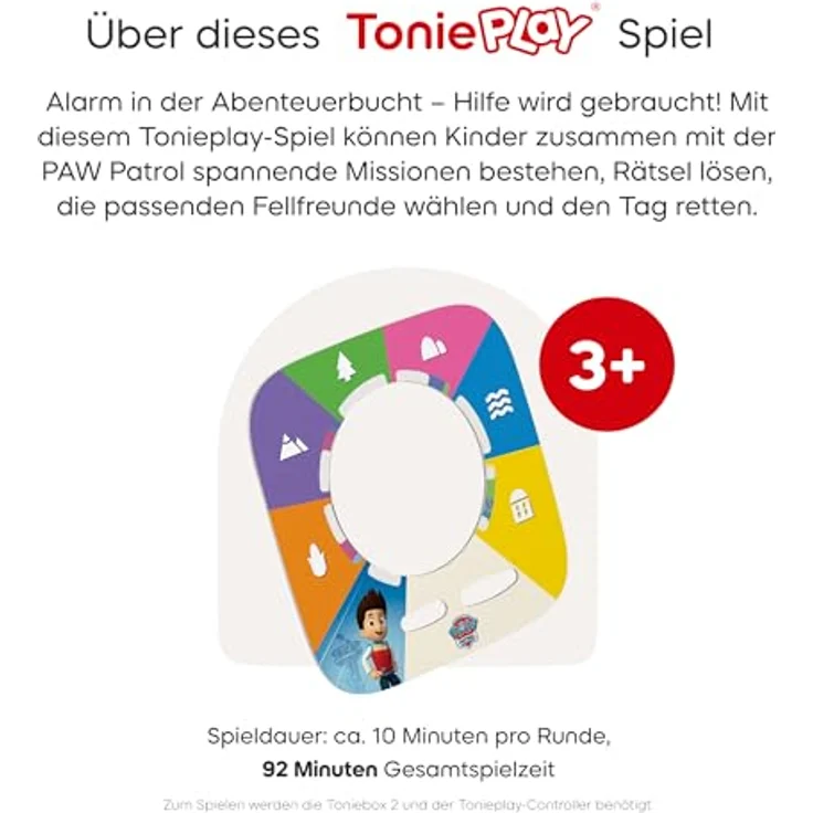 tonies Hörspiel Paw Patrol: Heldenhafte Rettung in der Abenteuerbucht, Tonieplay Game M mit 6 Missionen und über 10 Minispielen für Kinder ab 3 Jahren – Bild 7