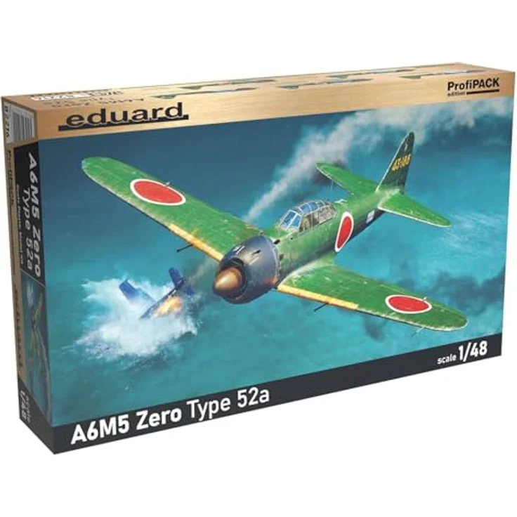 Eduard EDU82216 A6M5a Zero War 52 Shell, 1/48 Profi Pack Kunststoff Modellflugzeug mit geätzten Teilen und Farbmasken – Bild 1