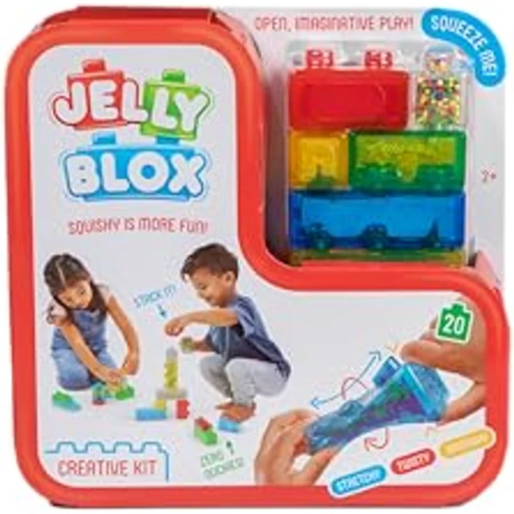 Jelly Blox Creative Kit - Bauspielzeug ab 2 Jahren, 20 Sensorische Bausteine, Konstruktion Spielzeug für Kinder, Bunte Spielsteine – Bild 1