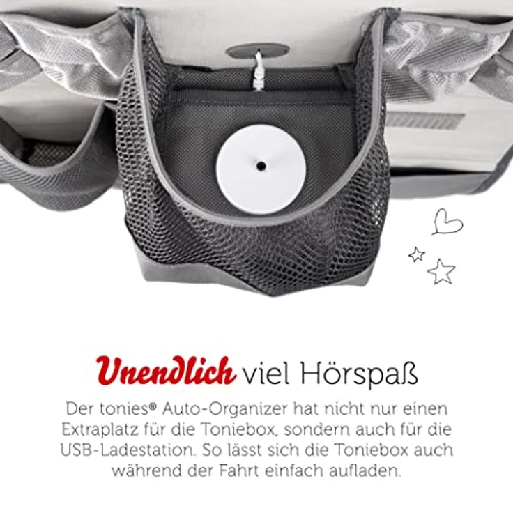 Tonies Auto Organizer - hellblau mit Mini Tasche Pirat, für 8 Tonies, Maße 40,2 x 50,1 cm ausgeklappt – Bild 4
