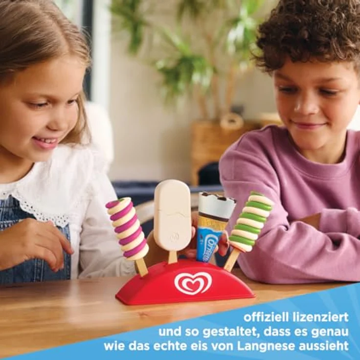 Casdon Authentischer Langnese Spielzeug-Eiscremestand | Spielzeug-Eiscreme-Set mit 4 Eissorten für Kinder ab 2 Jahren – Bild 3