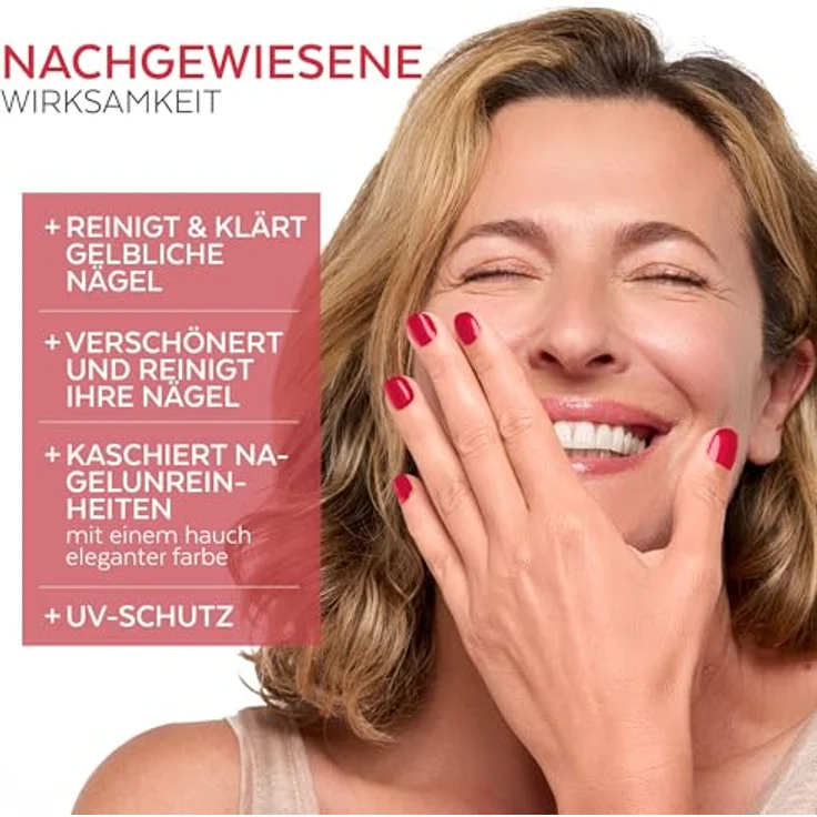 Poderm Vernis Color Care 363, Nagellack 8 ml mit Teebaumöl, Silizium und Biotin, Rouge Puissant – Bild 2