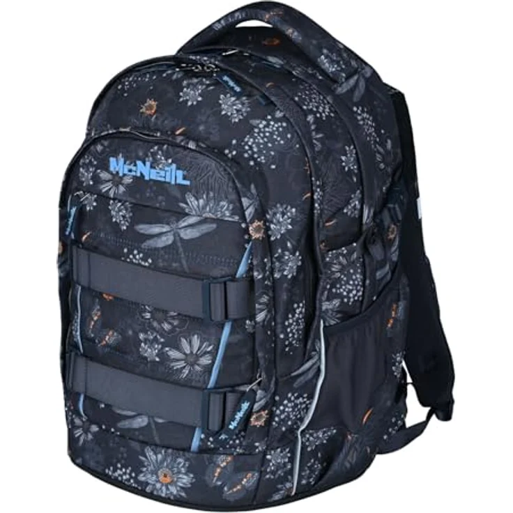 McNeill Schulranzen Luca 2.0, 2-tlg. Set aus Polyester, 3 Hauptfächer, ergonomisches Rückensystem, Farbe moray – Bild 5