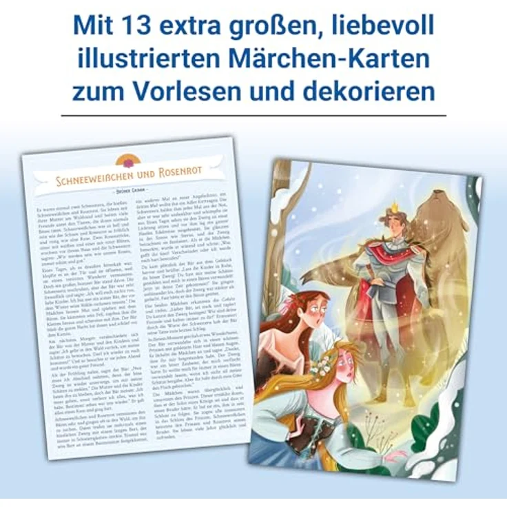 Ravensburger 22460 - Sagaland Wintermärchen - Brettspiel für Kinder und Erwachsene, 2-6 Spieler, Merkspiel, Familienspiel-Klassiker, Wintermärchen-Ausgabe mit 13 extra großen Märchenkarten – Bild 5