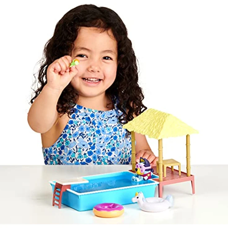 Bluey 13065 Blueys Pool-Spielset mit Figur (6,3–7,6 cm) und Zubehör, Mehrfarbig, 6. 5 x 4. 72 x 10. 63 inches – Bild 5