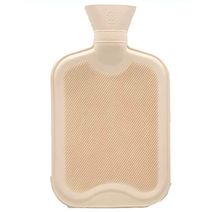 Axion Wärmflasche ohne Bezug, beige, 33 x 20 cm, ca. 2 Ltr. aus 100% Naturgummi für Wohfühlwärme und Kühlen – Bild 1