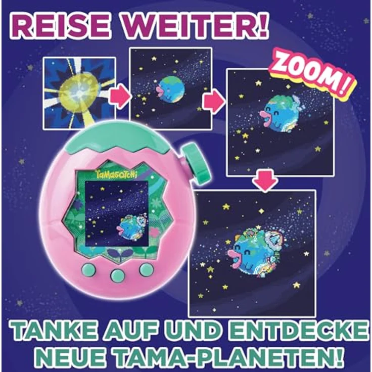 Bandai Tamagotchi Paradise Land Pink, interaktives Lernspielzeug mit Zoom-Regler, Minispielen und Freundeverbindung – Bild 7