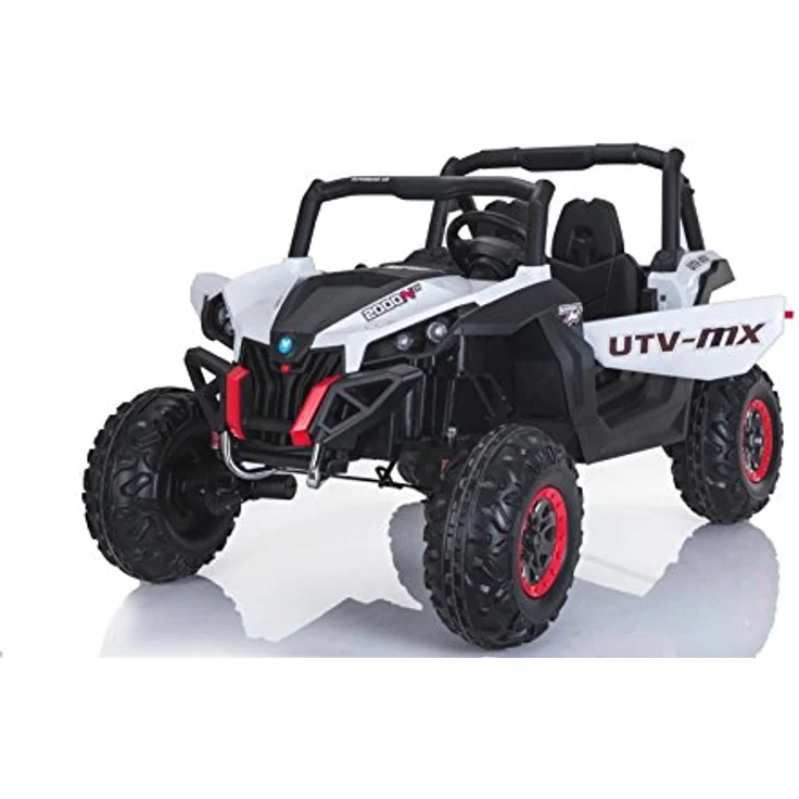 RIRICAR Buggy Kinder elektroauto 12V 2 Sitzer, NEU RSX Elektro Buggy für Kinder, Weiss, mit 2,4-GHz Fernbedienung, Allradantrieb, 2x12 V Batterie – Bild 1