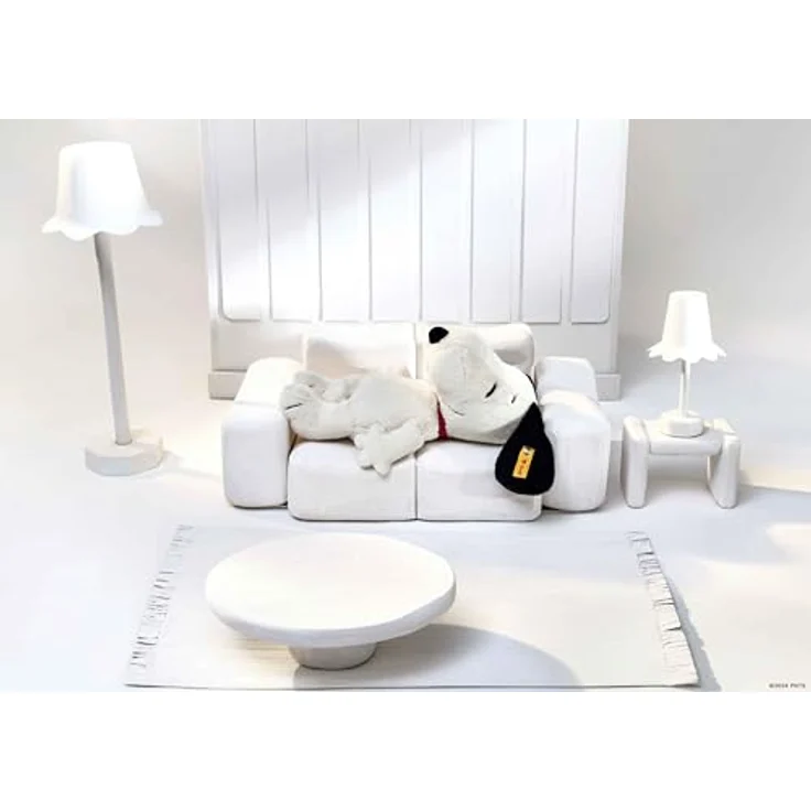 Steiff Kuscheltier Snoopy, Süßes Stofftier, Soft Cuddly Friends, Plüschtier 30 cm, Weiß – Bild 2