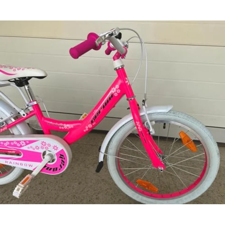 Rezzak 20 Zoll Mädchenfahrrad mit Rücktrittbremse Pink NEU 082, Schutzblech, Reflektoren, V Bremse, 26 cm Rahmenhöhe - Preisvergleich – Bild 2